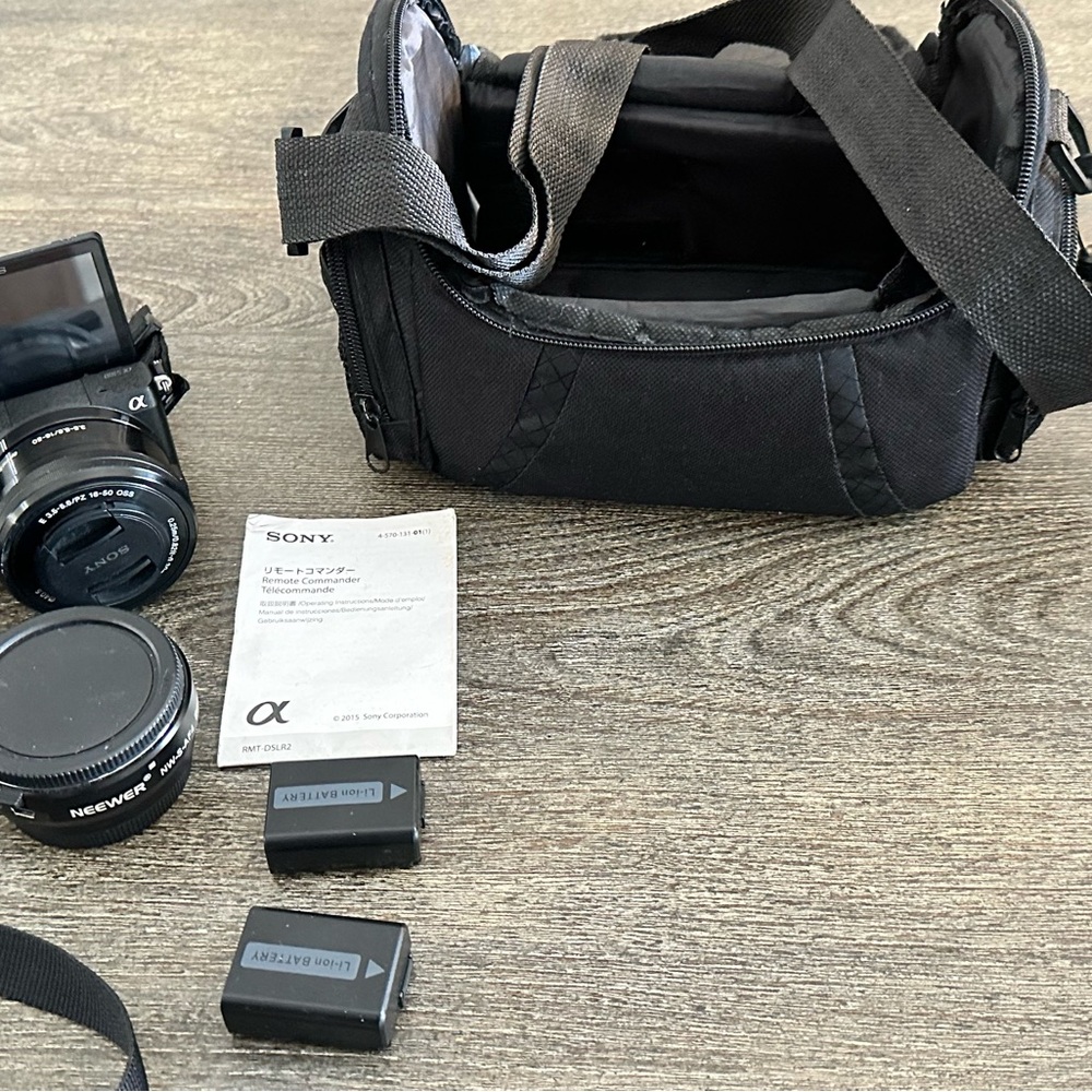Sony Black Camera Bag with Durable Protection